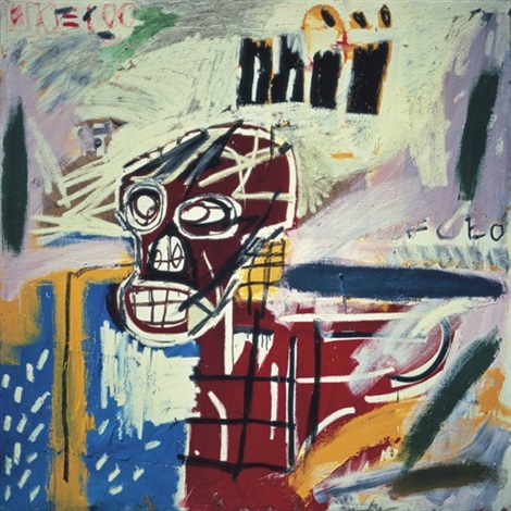 jean michel basquiat red skull